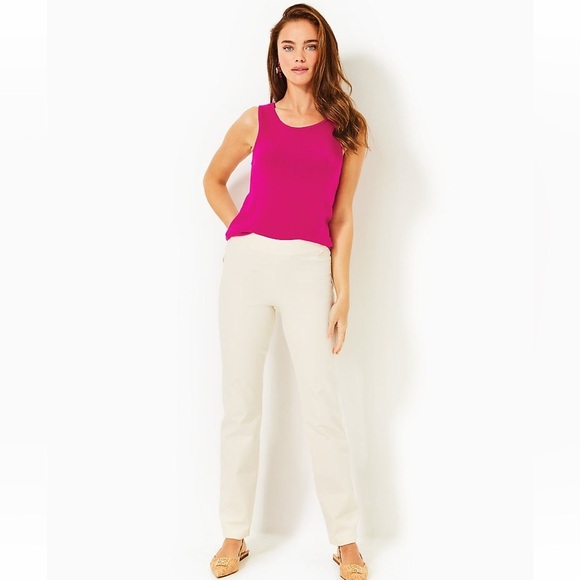 Lilly Pulitzer Pants - Declynn Bi-Stretch Slim Pant, Creme Brulee , Size 8, NWT